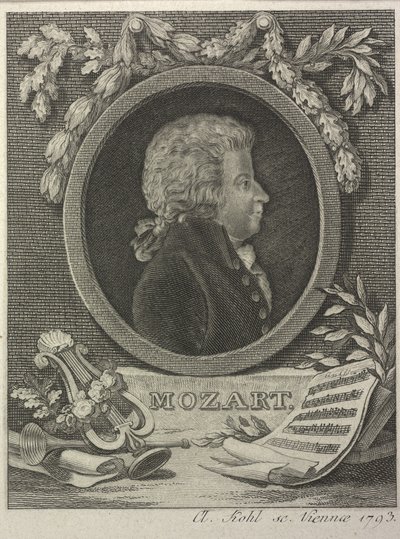 Wolfgang Amadeus Mozart, 1793 tekijältä Clemens Kohl