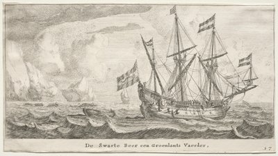 Erilaisia ​​laivoja ja näkymiä Amsterdamista (Verscheÿde Schepen en Gesichten van Amstelredam), osa II: Musta karhu, Grönlannin valaanpyynti tekijältä Clement de Jonghe