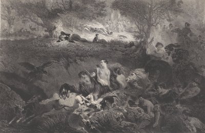 Unelmia metsästyksestä, 1858. tekijältä Célestin Nanteuil