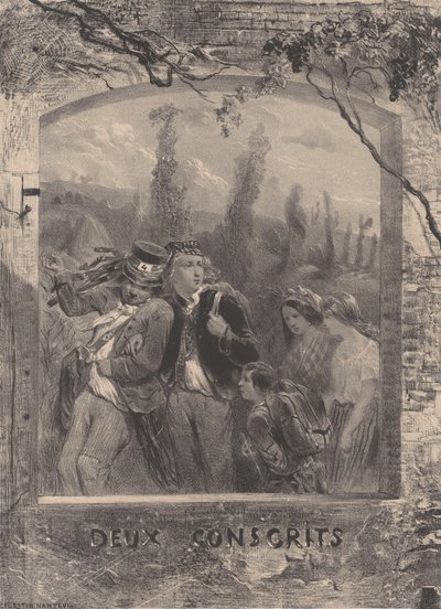 Kaksi varusmiestä, n. 1830-70. tekijältä Célestin Nanteuil
