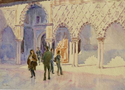 Alcazar, neidonpiha, 2002 (akvarelli). tekijältä Clive Wilson