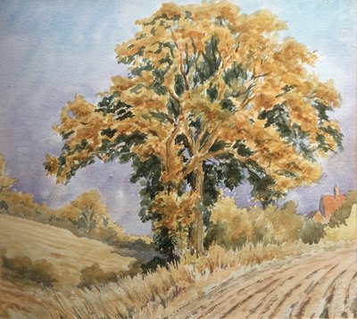 Sadonkorjuun auringonlasku, North Denford tekijältä Clive Wilson