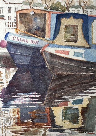 Pikku-Venetsia, aikaisin keväällä, 2017 (akvarelli) tekijältä Clive Wilson