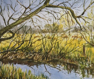 Water Meadows, Kintbury, toukokuun alussa iltapäivällä tekijältä Clive Wilson