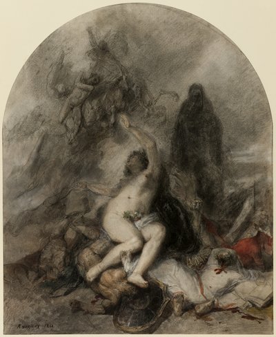 Allegoria sodasta tekijältä Clément Auguste Andrieux