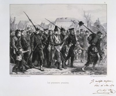 Ranskan ja Preussin sota 1870-1871: Preussilaiset sotavangit. Clement August Andrieux