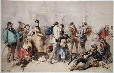 The Concourse at Old Gare de Lyon, 1873 (wc paperilla) tekijältä Clément Auguste Andrieux