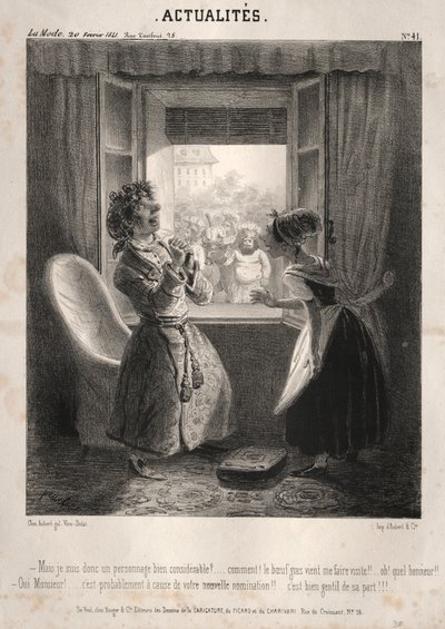 Uutiset: ---Mutta olen siis erittäin merkittävä hahmo, 1841. tekijältä Clémente Pruche