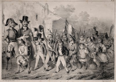 Uutiset: Hyvä! Kakaratkin haluavat sen! kun puhumme sodasta!..., 1840. tekijältä Clémente Pruche