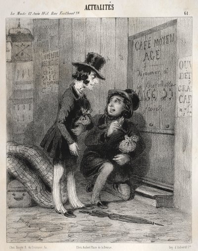 Uutiset: Hei kaveri! näin toimimme tänään! näytämme..., 1841. tekijältä Clémente Pruche