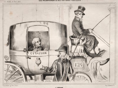 Uutiset: Julkisten autojen haitat: Lurbaine, 1839. tekijältä Clémente Pruche