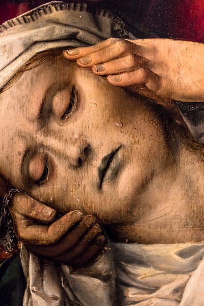 Laskeutuminen ristiltä, noin 1520 (tempera ja öljy puulle (tammi)) tekijältä Colijn de Coter