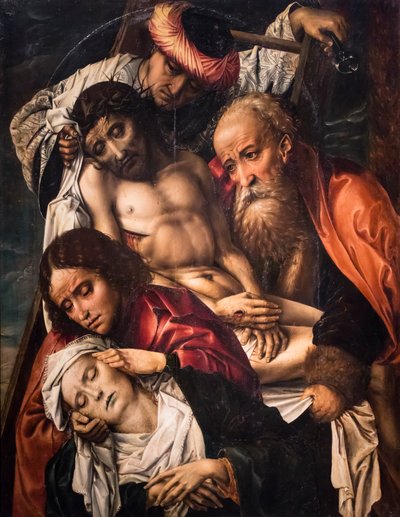 Laskeutuminen ristiltä, noin 1520 (tempera ja öljy puulle (tammi)) tekijältä Colijn de Coter