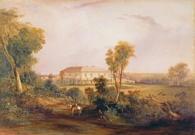 Camden Park House, John MacArthurin (1767-1834) koti, 1843. tekijältä Conrad Martens