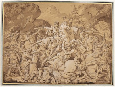 Antikin taistelukohtaus tekijältä Conrad Martin Metz