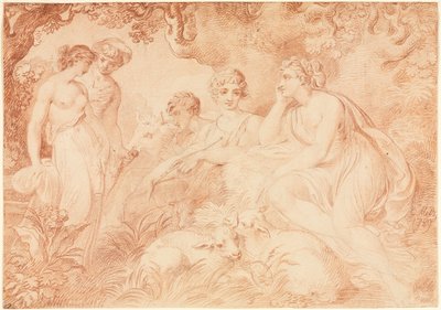 Paimenet ja paimentyttäret, 1789. tekijältä Conrad Martin Metz