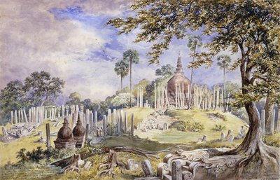 Thuparama Dagoba Anuradhapurassa, Sri Lankassa, 1873 tekijältä Constance Frederica Gordon Cumming