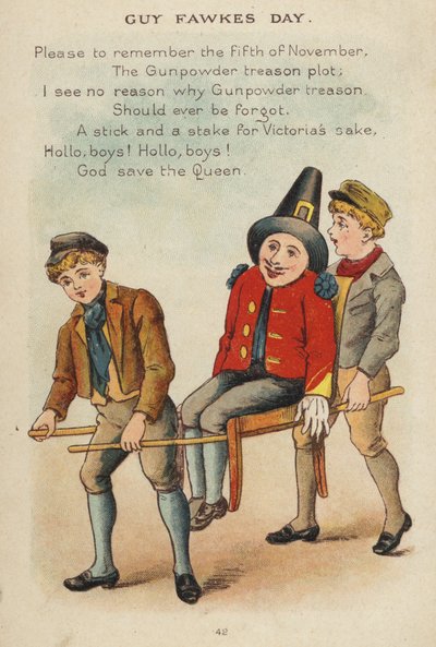 Lastenlaulu: Guy Fawkes Day (chromolitho) tekijältä Constance Haslewood