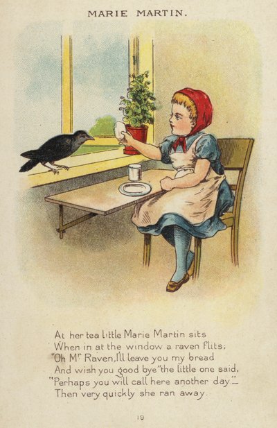 Lastenlaulu: Marie Martin (chromolitho) tekijältä Constance Haslewood