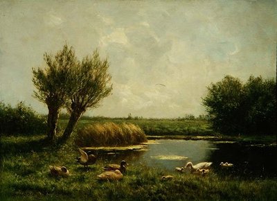Duck Pond (öljy kankaalle) tekijältä Constant Artz