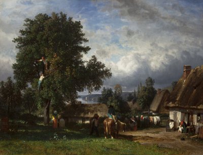 Omenakorjuu Normandiassa, 1835-65 tekijältä Constant Emile Troyon