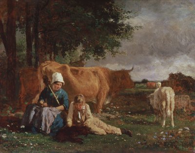 Pastoraalinen kohtaus tekijältä Constant Emile Troyon