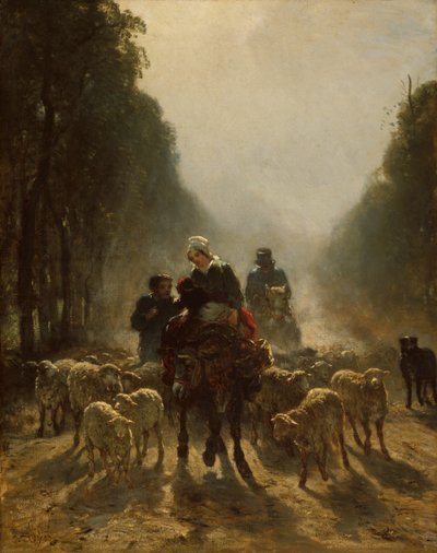 Road to Market, 185859. tekijältä Constant Troyon