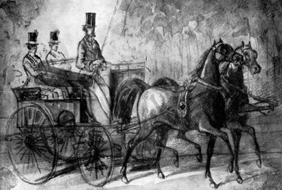 Dandy Driving, 1800-luku, 1930 tekijältä Constantin Guys