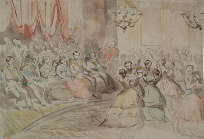 State Ball, oletettavasti Napoleon III:n kanssa tekijältä Constantin Guys