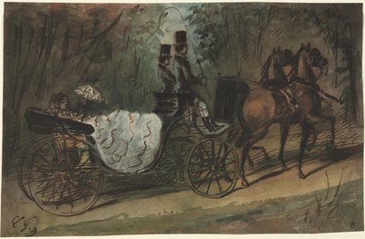Vaunu Bois de Boulognessa, 1800-luku. tekijältä Constantin Guys