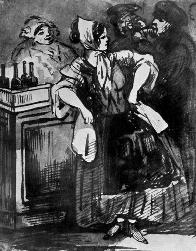 Le Comptoir, 1800-luku, 1930. tekijältä Constantin Guys