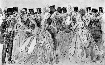 Le Promenoir, 1800-luku, 1930. tekijältä Constantin Guys