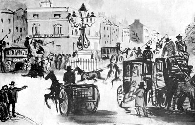 Elefantti ja linna, 1800-luku, 1930. tekijältä Constantin Guys