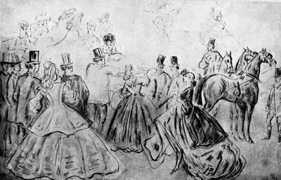 Promenade, 1800-luku, 1930. tekijältä Constantin Guys