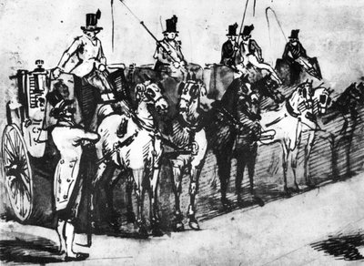 Odotusvaunut, 1800-luku, 1930 tekijältä Constantin Guys