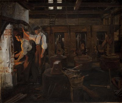 Hellebækin vanhan vasaramyllyn sisustus tekijältä Constantin Hansen
