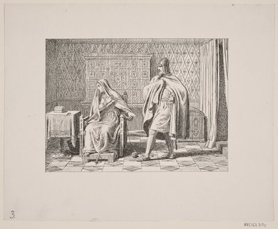 Kuvitus Svend Grundtvigille, "Marsk Stig: tanskalainen kansanlaulu 1200-luvulta", 1861 tekijältä Constantin Hansen