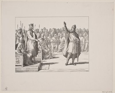 Kuvitus Svend Grundtvigille, "Marsk Stig: tanskalainen kansanlaulu 1200-luvulta", 1861 tekijältä Constantin Hansen