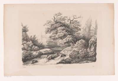 Kalliomaisema puron kanssa The Landscape (sarjan nimi) tekijältä Constantinus Cornelis Huysmans