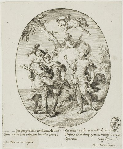 Aeneas, Venus ja Achates tekijältä Conte Pietro Antonio Rotari
