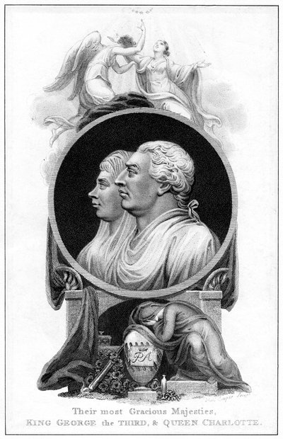 Kuningas Yrjö III ja kuningatar Charlotte, 1800-luku tekijältä Cooper