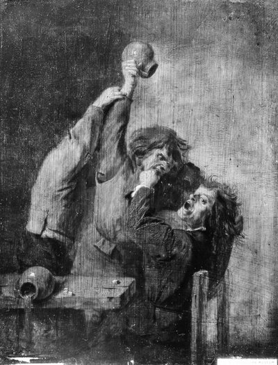 Tappelu. tekijältä Copy after Adriaen Brouwer