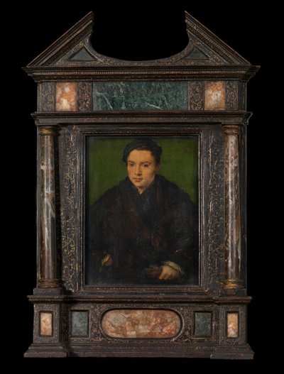 Miehen muotokuva (öljy paneelille) tekijältä Corneille de la Haye (1500 75)