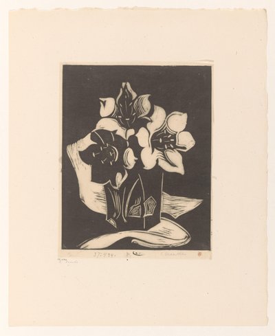 Maljakko kukilla tekijältä Cornelia Vreede (signed by artist)