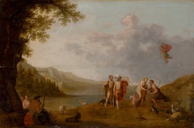Pariisin tuomio, n. 1650. tekijältä Cornelis Adamsz. Willaerts