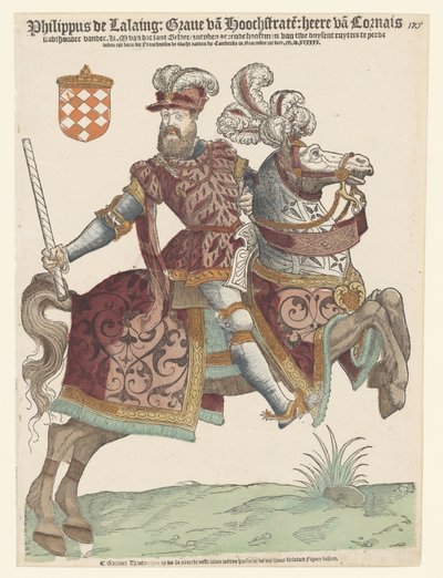 Muotokuva Philip van Lalaingista hevosen selässä tekijältä Cornelis Anthonisz. (manner of)