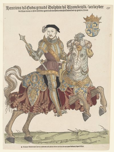 Muotokuva Henrik II:sta Ranskan hevosen selässä tekijältä Cornelis Anthonisz. (manner of)