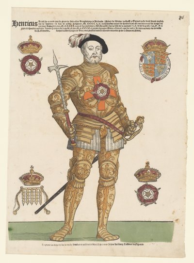 Englannin Henrik VIII:n muotokuva tekijältä Cornelis Anthonisz. (manner of)