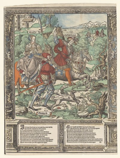 Metsästys Sorgheloosin tarina (sarjan nimi) tekijältä Cornelis Anthonisz.