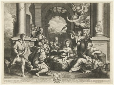 Paimenten palvonta tekijältä Cornelis Bloemaert (II)